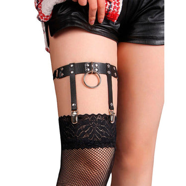 Subblime Giarratella Punk in Pelle Regolabile Nera Taglia Unica